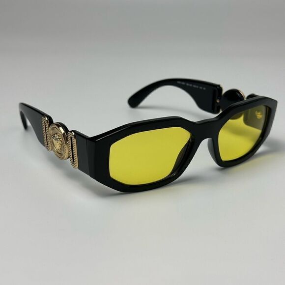 VERSACE Sunglasses VE4361 GB1/85 Black Yellow Unisex NEW - Picture 3 of 12